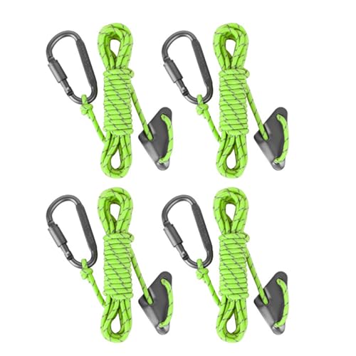 Zdprkqzvz 4-teiliges Campingseil Mit Karabinerhaken Reflektierende Abspannleinen Mit Abspannspanner Für Outdoor Wandern von Zdprkqzvz