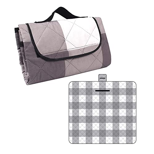 Zdprkqzvz Ultraleichte Picknick Matte Mit Karomuster 3-lagige Picknickdecke Outdoor Camping Stranddecke Wasserdicht Und Sanddicht von Zdprkqzvz