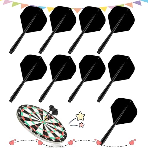 Zeaying 9 Stück Dart Flights mit Schaft,Stabile Dart Shafts,Integrierte Dartpfeile Zubehör 2BA,Dart Schäfte und Flights aus Einem Stück für Darts Dartpfeil Spiel,Dartscheiben,Schwarz Zeaying 9 Stück Dart Flights mit Schaft,Stabile Dart Shafts,Integrierte Dartpfeile Zubehör 2BA,Dart Schäfte und Flights aus Einem Stück für Darts Dartpfeil Spiel,Dartscheiben,Schwarz von Zeaying