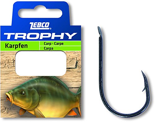 Zebco 2 Trophy Karpfen Vorfachhaken 0,35mm 0,70m 10Stück, 2 von Zebco