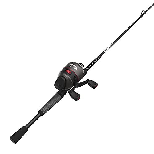Zebco 33 Rhino Max Spincast Spule und Angelrute, 1,8 m, 1,8 m, 2-teilig, langlebige Fiberglasrute mit Komfortgriff, Quickset Anti-Reverse-Angelrolle mit Bissanzeiger, grau/schwarz Zebco 33 Rhino Max Spincast Spule und Angelrute, 1,8 m, 1,8 m, 2-teilig, langlebige Fiberglasrute mit Komfortgriff, Quickset Anti-Reverse-Angelrolle mit Bissanzeiger, grau/schwarz von Zebco
