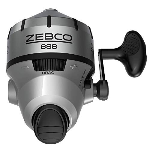 Zebco 888 Spincast Angelrolle, Größe 80, wechselbare Rechts- oder Linkshänder, vorgespult mit 11,3 kg Zebco Angelschnur, Edelstahl-Frontabdeckung, Silber Zebco 888 Spincast Angelrolle, Größe 80, wechselbare Rechts- oder Linkshänder, vorgespult mit 11,3 kg Zebco Angelschnur, Edelstahl-Frontabdeckung, Silber von Zebco