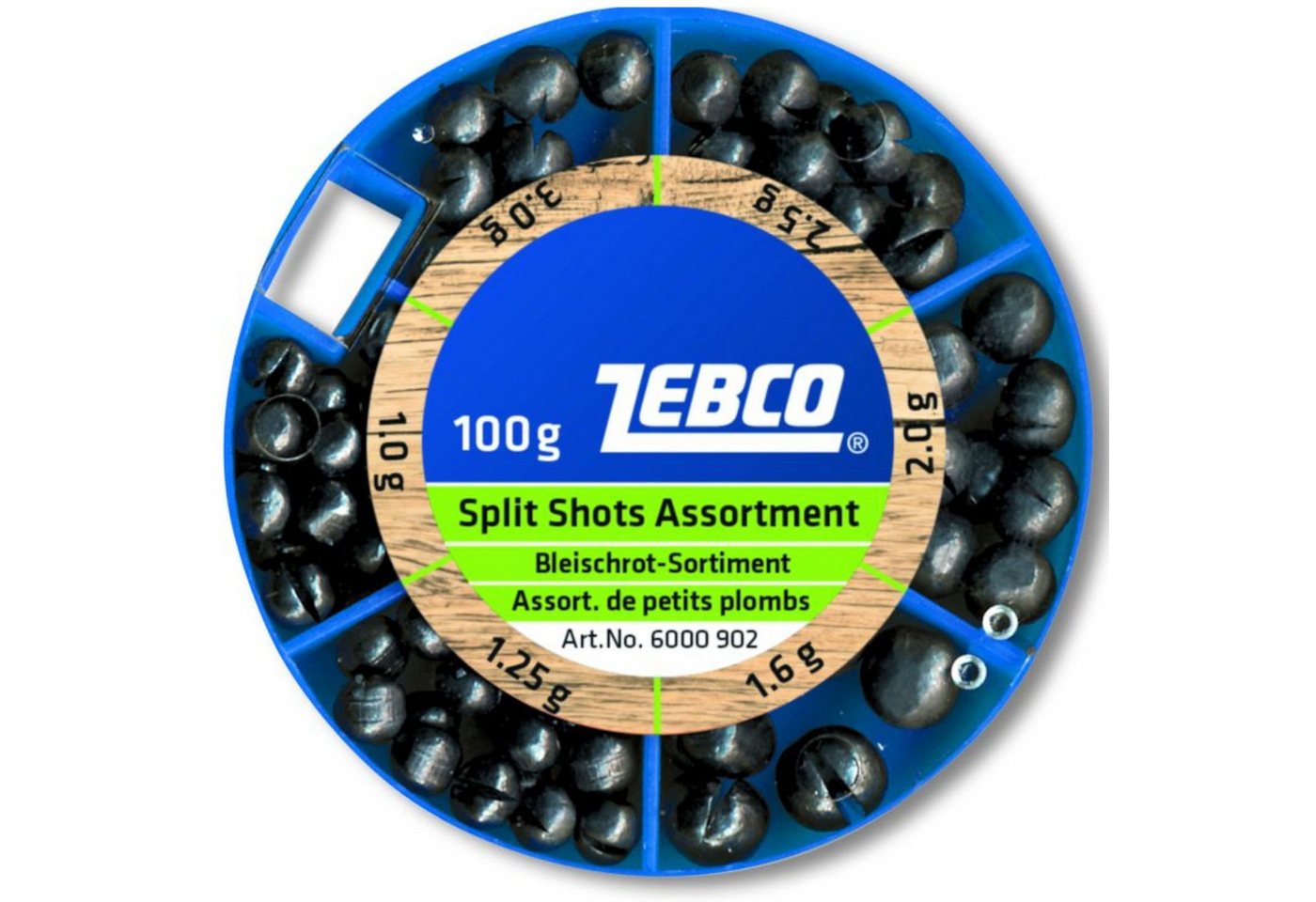 Zebco Bleischrot Zebco Bleischrot-Sortiment grob - 100g Spaltbleie Zebco Bleischrot Zebco Bleischrot-Sortiment grob - 100g Spaltbleie von Zebco