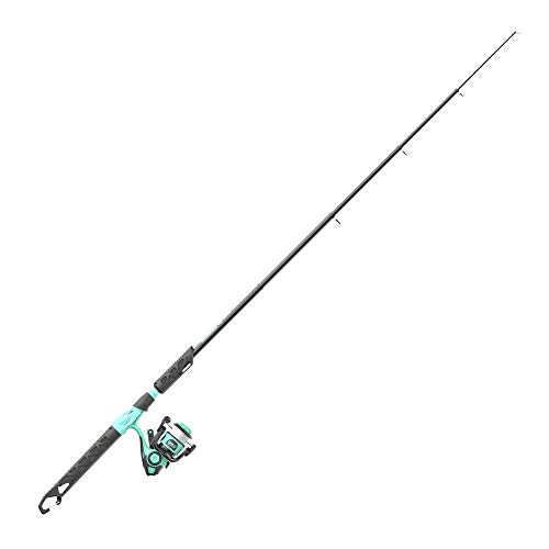 Zebco Kids Rambler Teleskop-Spinnrolle und Angelrute, 69 cm bis 150 cm Teleskop-Angelrute, Größe 20, vorgespult mit 3,6 kg Cajun-Schnur, Meeresschaum/Schwarz von Zebco