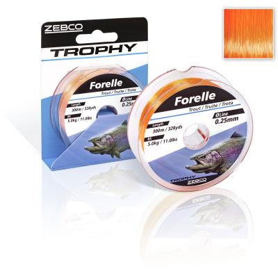 Zebco Ø 0,25mm Trophy Forelle L: 300m 328yds 5,0kg / 11,0lbs fluo orange von Zebco