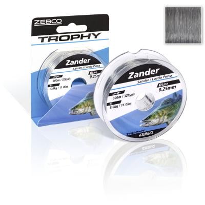 Zebco Ø 0,28mm Trophy Zander L: 300m 328yds 5,9kg / 13,0lbs grau von Zebco