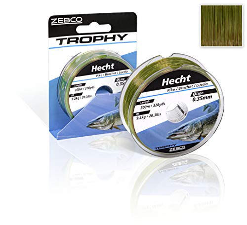 Zebco Qualitäts Trophy Hecht monofile Angelschnur Angel Zubehör Hechtschnur, grün, 0,45mm / 14,9Kg Zebco Qualitäts Trophy Hecht monofile Angelschnur Angel Zubehör Hechtschnur, grün, 0,45mm / 14,9Kg von Zebco