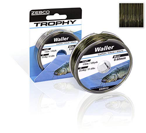 Zebco Qualitäts Trophy Wels monofile Angelschnur Angel Zubehör Welsschnur, Camou-dunkel, 0,50mm/ 18,1Kg Zebco Qualitäts Trophy Wels monofile Angelschnur Angel Zubehör Welsschnur, Camou-dunkel, 0,50mm/ 18,1Kg von Zebco