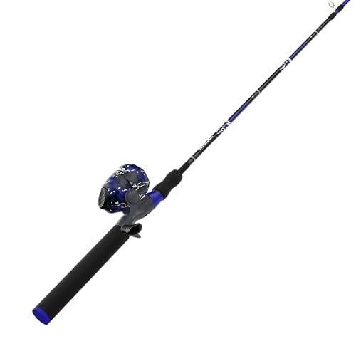 Zebco Splash Spincast Spule und Angelrute Combo, 1,8 m, 1-teilige Fiberglasrute, mittlere Leistung, Moderate Aktion, Größe 20 Rolle, Z-Splash Blue von Zebco