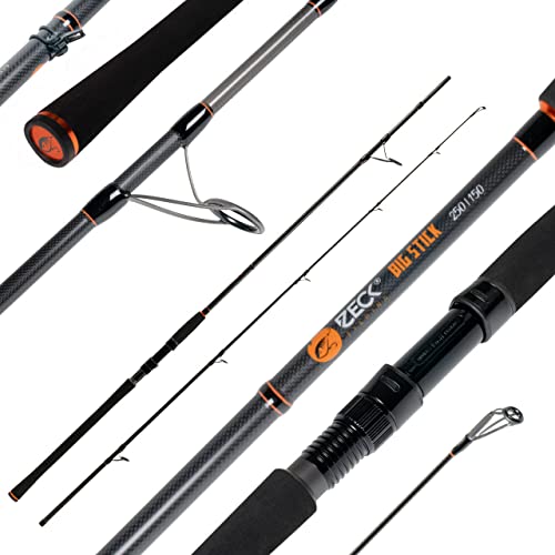 Zeck Big Stick 2,50m 150g - Spinnrute zum Spinnangeln auf Hechte, Hechtrute für große Gummifische & Wobbler, Bigbait Rute, Jigrute von ZECK