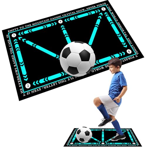 Fussball Matte - Fussballmatte Training Ballkontrolle,60x90 cm Fußball Trainingsmatte,Fußballmatte,Fussball Matte Ballkontrolle,Fussball Fußball Schritt,Fußball Schritt Trainingsmatte von ZeiLaBang Kakadi