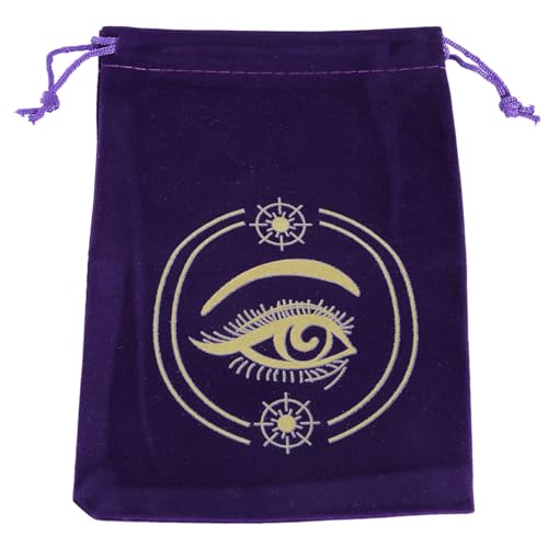 Zeiwohndc Samt-Beutel, für Tarot-Runen, Würfel, Kordelzug, Schmuckbeutel, Organizer, Handtasche zur Aufbewahrung von Brettspielkarten von Zeiwohndc