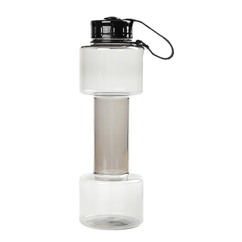 Zeiwohndc Wasserflasche in Hantelform, 700 ml, Wasserflasche für Fitnessstudio, Yoga, Laufen, Outdoor, Radfahren, Camping von Zeiwohndc