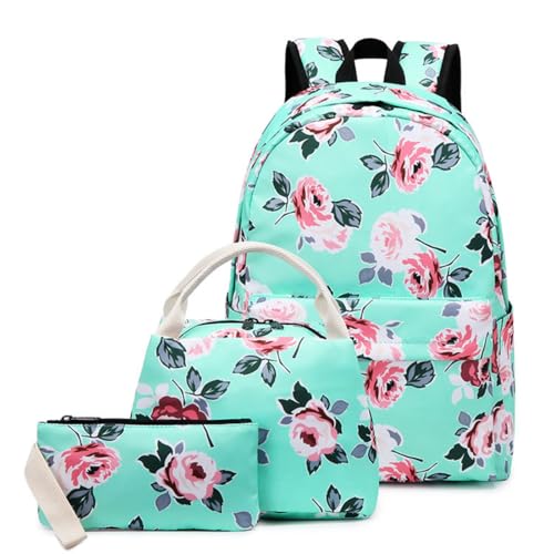 3D Blume Schulrucksack Mädchen Teenager Schulrucksack Teenager Mädchen Schulrucksack Schulranzen Mädchen Set Für Mädchen Schule Freizeit Teenager 3-teiliges (Style 1#,29 * 42 * 15cm) von Zelbuck