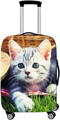3D Katze Reise Kofferschutzhülle Elastische Kofferhülle Gepäck Cover,Waschbare Kofferhülle, Reisetasche Kofferbezug,Kofferhülle, Luggage Cover Mit Reißverschluss (Styple 8#,S) von Zelbuck