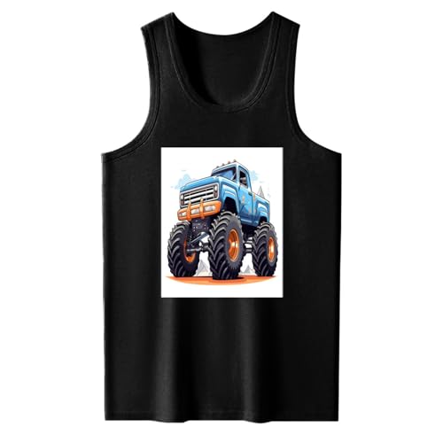 Herren Tanktops Mit 3D-Druck Traktor Muster Tank Top Unterhemd Sommer Sport Tank Top Atmungsaktive Muskelshirt Für Training Gym Fitness & Bodybuilding (C2,5XL) von Zelbuck