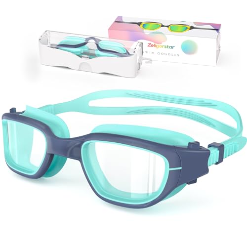 Zeligerstar Schwimmbrille Kinder, Schwimmbrille für Kinder 6-14 Jahre Jungen Mädchen, Antibeschlag UV-Schutz Kinder Schwimmbrille von Zeligerstar