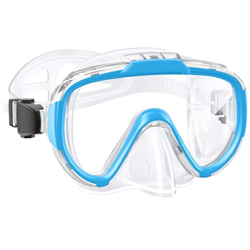 Zeligerstar Taucherbrille für Erwachsene, professionalelle Schnorchelbrille, 180° Panorama Tempered-Glas Schnorchelmaske mit Verstellbares Silikonband für Schwimmen und Schnorcheln von Zeligerstar