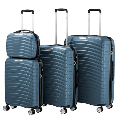 Zelsius Koffer Set 4 Stück, Blau | Hartschalenkoffer mit TSA Zahlenschloss, Doppelrollen und Innen Trennwand | Handgepäckkoffer, Hartschalenkoffer Set 4 teilig, Koffer Groß, Luggage Set Zelsius Koffer Set 4 Stück, Blau | Hartschalenkoffer mit TSA Zahlenschloss, Doppelrollen und Innen Trennwand | Handgepäckkoffer, Hartschalenkoffer Set 4 teilig, Koffer Groß, Luggage Set von Zelsius