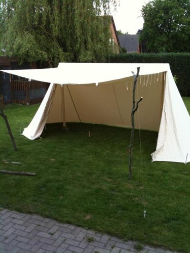 Zelte-Max Mittelalterliches Saxon Tent Doppelglockenzelt Sachsenzelt - 100% Baumwolle, Natur - Reenactment Optik - 2 Personen - Made in Germany Zelte-Max Mittelalterliches Saxon Tent Doppelglockenzelt Sachsenzelt - 100% Baumwolle, Natur - Reenactment Optik - 2 Personen - Made in Germany von Zelte-Max