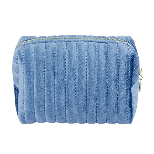 Stilvolle Reisetaschen für Damen, essentielles Make-up und Kulturbeutel, Aufbewahrungslösung, großes Fassungsvermögen, Kosmetiktasche, small, light blue von Zemusinet