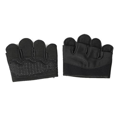 Zemusinet 2 atmungsaktive Vier-Finger-Fitness-Übungshandschuhe, Workout-Griff-Handschuhe, Silikon, für Herren und Damen, Gewichtheben von Zemusinet