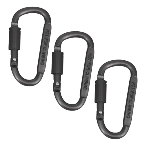 Zemusinet Reise-Karabiner-Set, Schraubverschluss, Karabiner, Angelkarabiner, Kletterkarabiner für Camping und Hundeleinen von Zemusinet