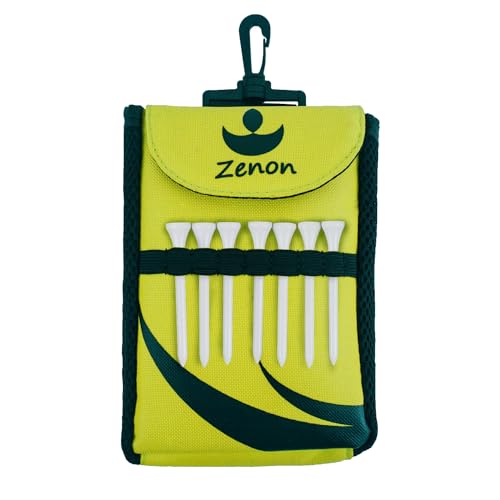 Zenon Golfball-/Teetasche, 17,8 x 12,7 cm, Golfball-Aufbewahrungstasche, Golf-Aufbewahrungstasche, mehrere Taschen mit Clip von Zenon