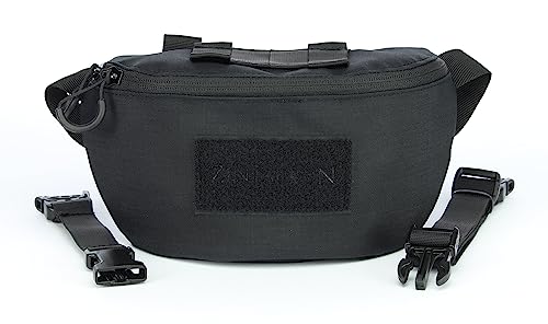 Zentauron Hüfttasche Modular 1,8 L Bauchtasche 2 Fächer MOLLE Abnehmbarer Gurt Tactical Gürteltasche von Zentauron