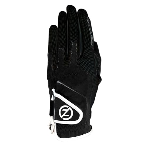 Zero Friction Damen Kompressions-Passform Linke Hand Golfhandschuh, Schwarz von Zero Friction