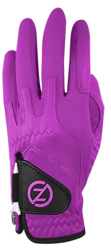 Zero Friction Herren Cabretta Elite Linke Hand Golfhandschuh, Einheitsgröße, Violett von Zero Friction