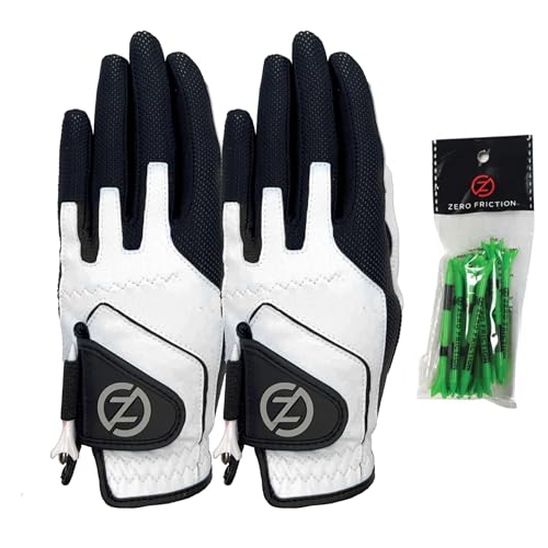 Zero Friction Junior Synthetisch Linke Hand Golfhandschuh 2 Packung, Einheitsgröße, Weiß Zero Friction Junior Synthetisch Linke Hand Golfhandschuh 2 Packung, Einheitsgröße, Weiß von Zero Friction
