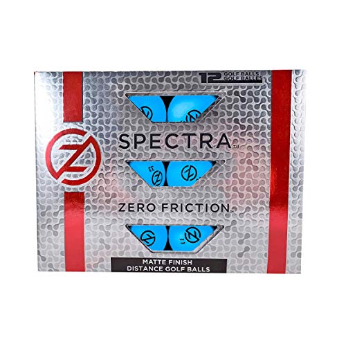 Zero Friction Spectra Matte Finish Distance Golfbälle, Dutzend, Blau von Zero Friction