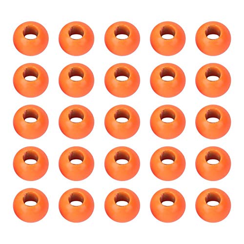 25 Stück 2,0 4,6 mm Wolframperlen, Orange Fliegenbinden Wolframperlen Geschlitzte Fliegenbinden Perlen Fliegenbinden Materialien(3.8mm) von Zerone