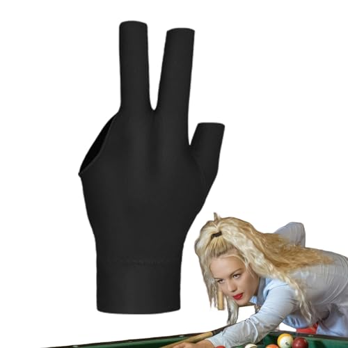 Zestvria Professionelle Poolhandschuhe Billard,Billardtischhandschuhe - 3-Finger-Billard-Fingerhandschuhe,Atmungsaktive elastische Billardhandschuhe, universelle 3-Finger-Queue-Sporthandschuhe, von Zestvria