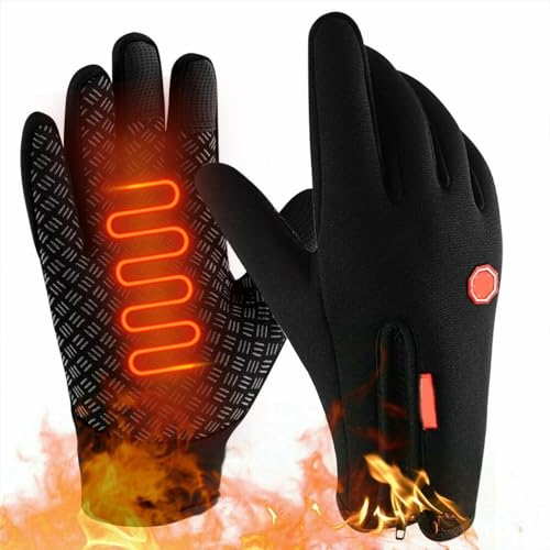 Zestvria Schneehandschuhe Für Herren - 3-Finger-Touchscreen-Handschuhe Für Männer Und Frauen | Winddichte Thermohandschuhe Für Winter, Laufen, Radfahren Und Outdoor-Aktivitäten von Zestvria