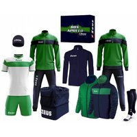Zeus Apollo Fußball Set Teamwear Box 12-teilig Navy Grün von Zeus