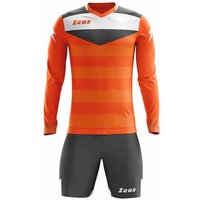 Zeus Argo Torwart Set Langarm Trikot mit Shorts Neon Orange Grau von Zeus