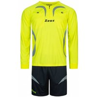 Zeus Herren Schiedsrichter Set Trikot mit Shorts Neon Gelb von Zeus