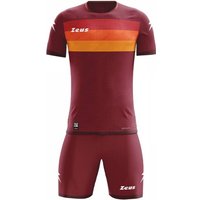 Zeus Icon Teamwear Set Trikot mit Shorts dunkelrot orange von Zeus