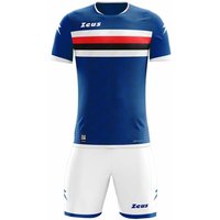 Zeus Icon Teamwear Set Trikot mit Shorts royal weiß von Zeus