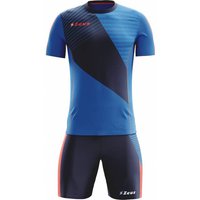 Zeus Kit Alex Herren Trikot-Set mit Shorts royal solar-rot von Zeus