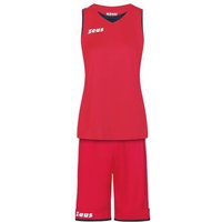 Zeus Kit Flora Damen Basketball Trikot mit Shorts rot von Zeus
