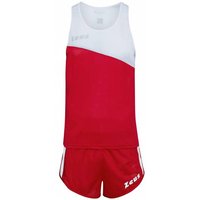 Zeus Kit Robert Herren Leichtathletik Singlet Set Trikot mit Shorts rot von Zeus