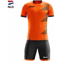 Zeus Mundial Teamwear Set Trikot mit Shorts orange schwarz von Zeus