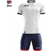 Zeus Mundial Teamwear Set Trikot mit Shorts weiß navy von Zeus