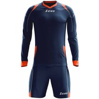 Zeus Paros Torwart Set Langarm Trikot mit Shorts Navy Rot von Zeus