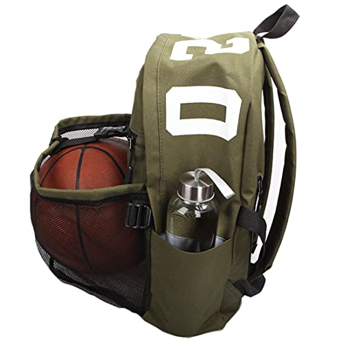 ZffXH Großer übergroßer Basketball-Rucksack für Jungen und Mädchen, Jugendliche, Volleyball, Fußball, Tasche mit Ballhalter, 20 l, 25 l Sporttaschen von ZffXH