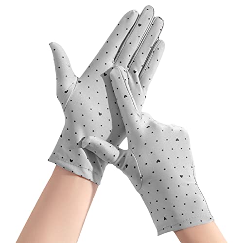 Zgehnao Anti-UV-Handschuhe, Damen, Radfahren, Vollfinger, atmungsaktiv, gestrickt, einfarbig, gestrickt, Fäustlinge für Outdoor-Sportarten von Zgehnao