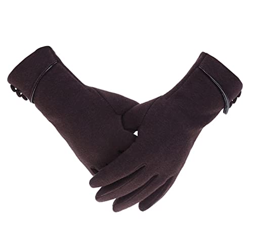 Zgehnao Fleece-Handschuhe, Winterhandschuhe für Mädchen und Damen, warm, weiches Fleece, winddicht, thermisch zum Fahren, Laufen, Radfahren, SMS, Hik von Zgehnao